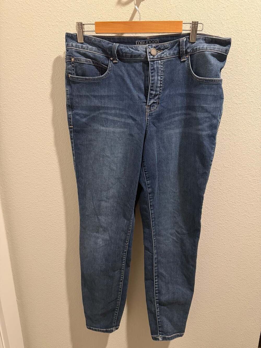 Maurices Dark Wash Skinny Jeans Size 14 Regular